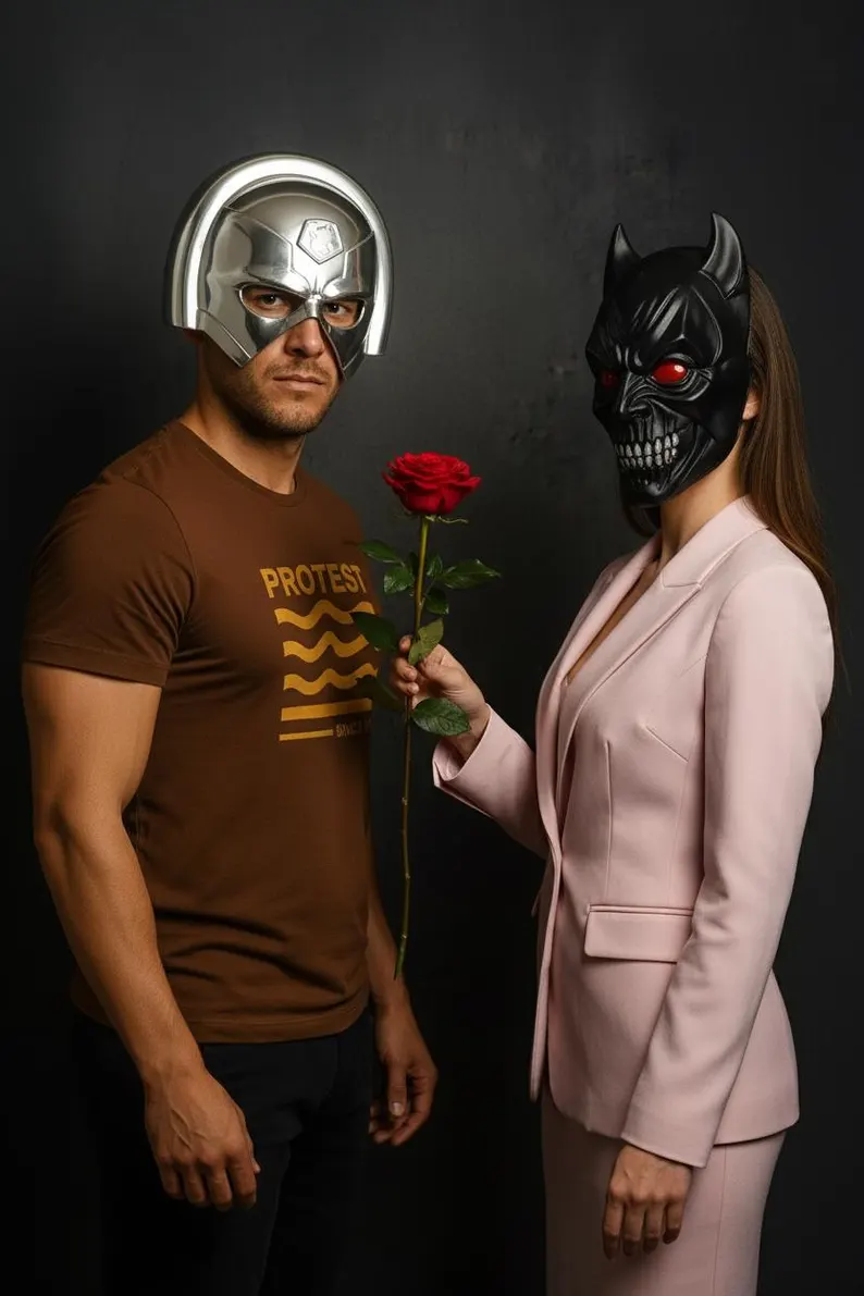 Peacemaker Chrome Helmet | Superhero Cosplay Armor Prop | Realistic Metal Helmet Replica | Handmade Movie Helmet | Collector Display Gift