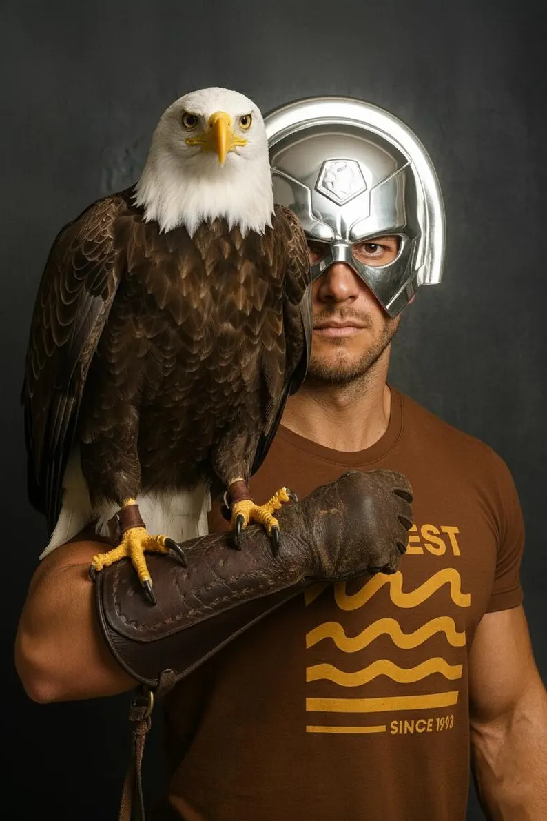 Peacemaker Chrome Helmet | Superhero Cosplay Armor Prop | Realistic Metal Helmet Replica | Handmade Movie Helmet | Collector Display Gift