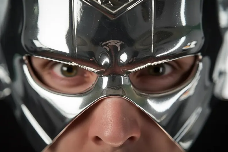 Peacemaker Chrome Helmet | Superhero Cosplay Armor Prop | Realistic Metal Helmet Replica | Handmade Movie Helmet | Collector Display Gift